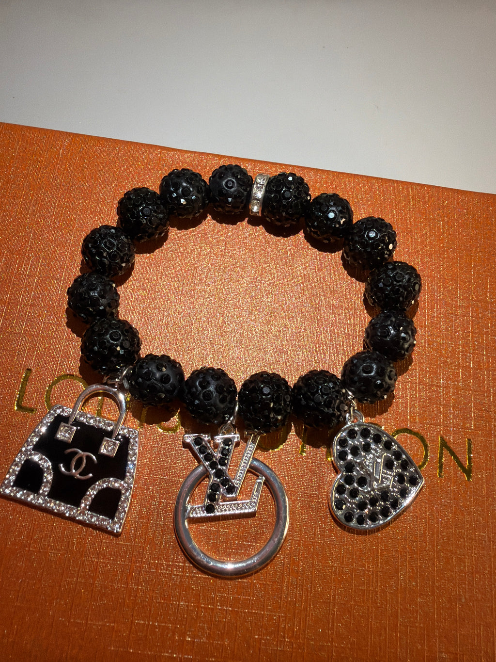 Black Charm Bracelet