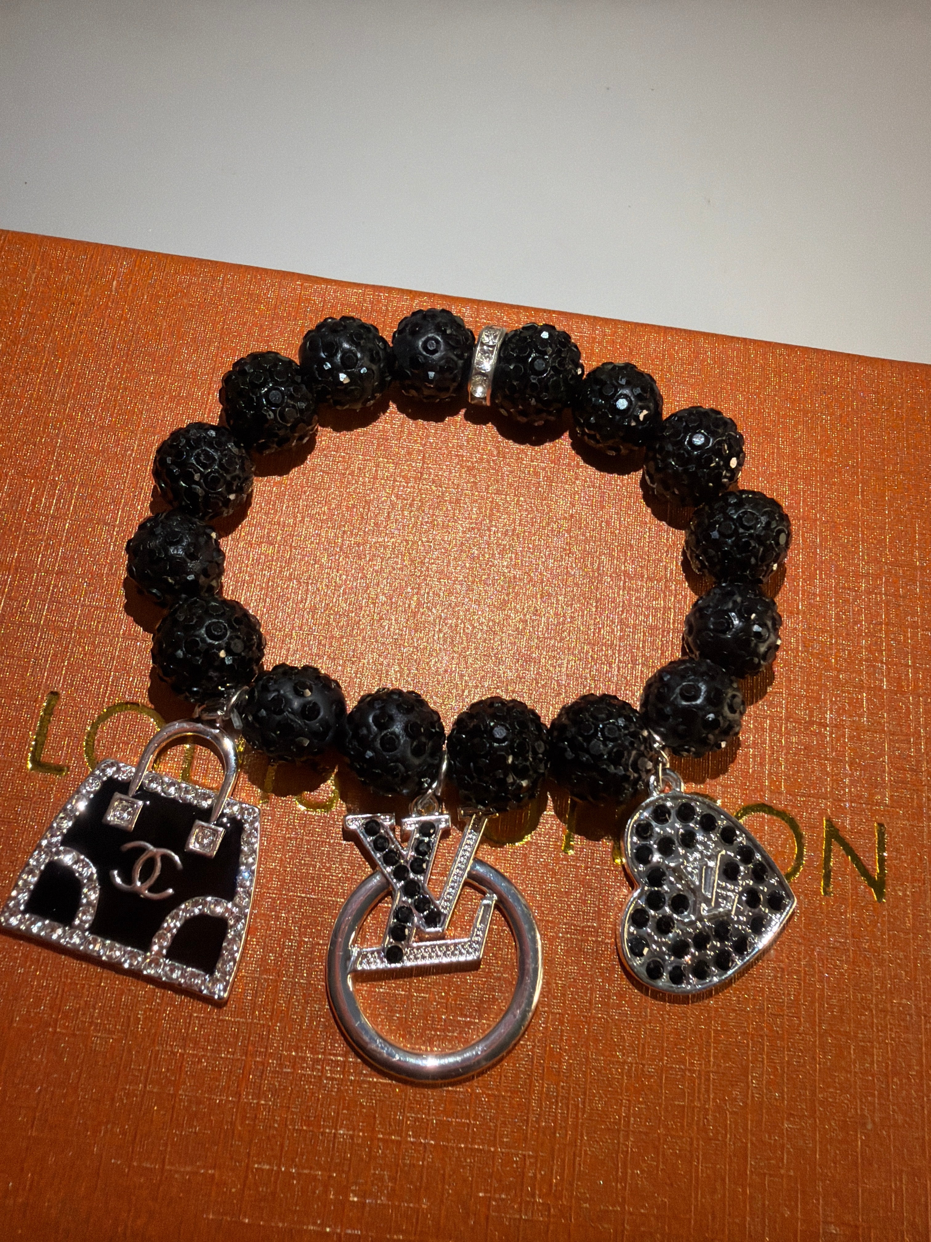 Black Charm Bracelet