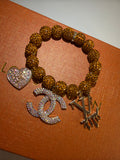 Gold charm Shamballa