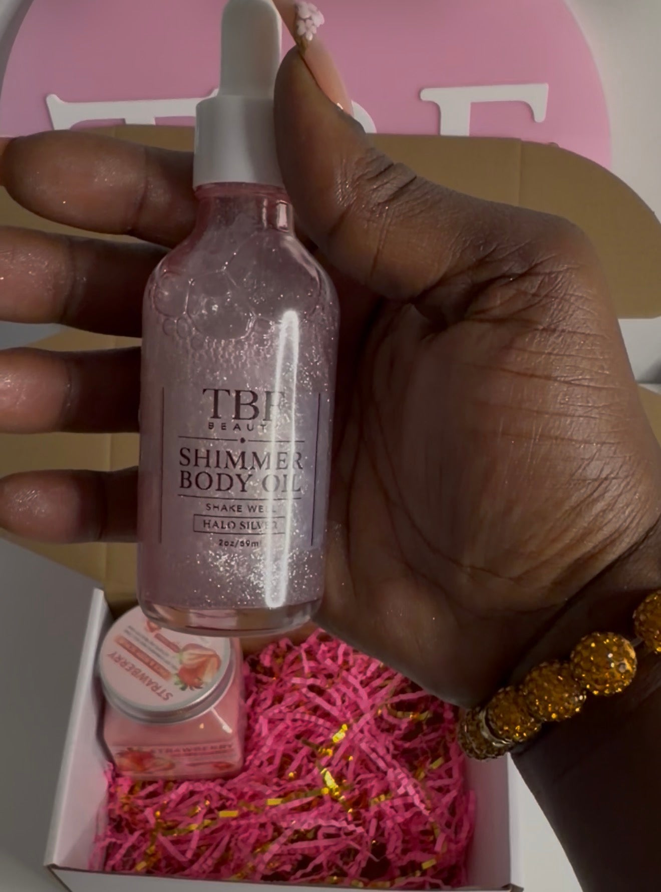 Shimmer body oil