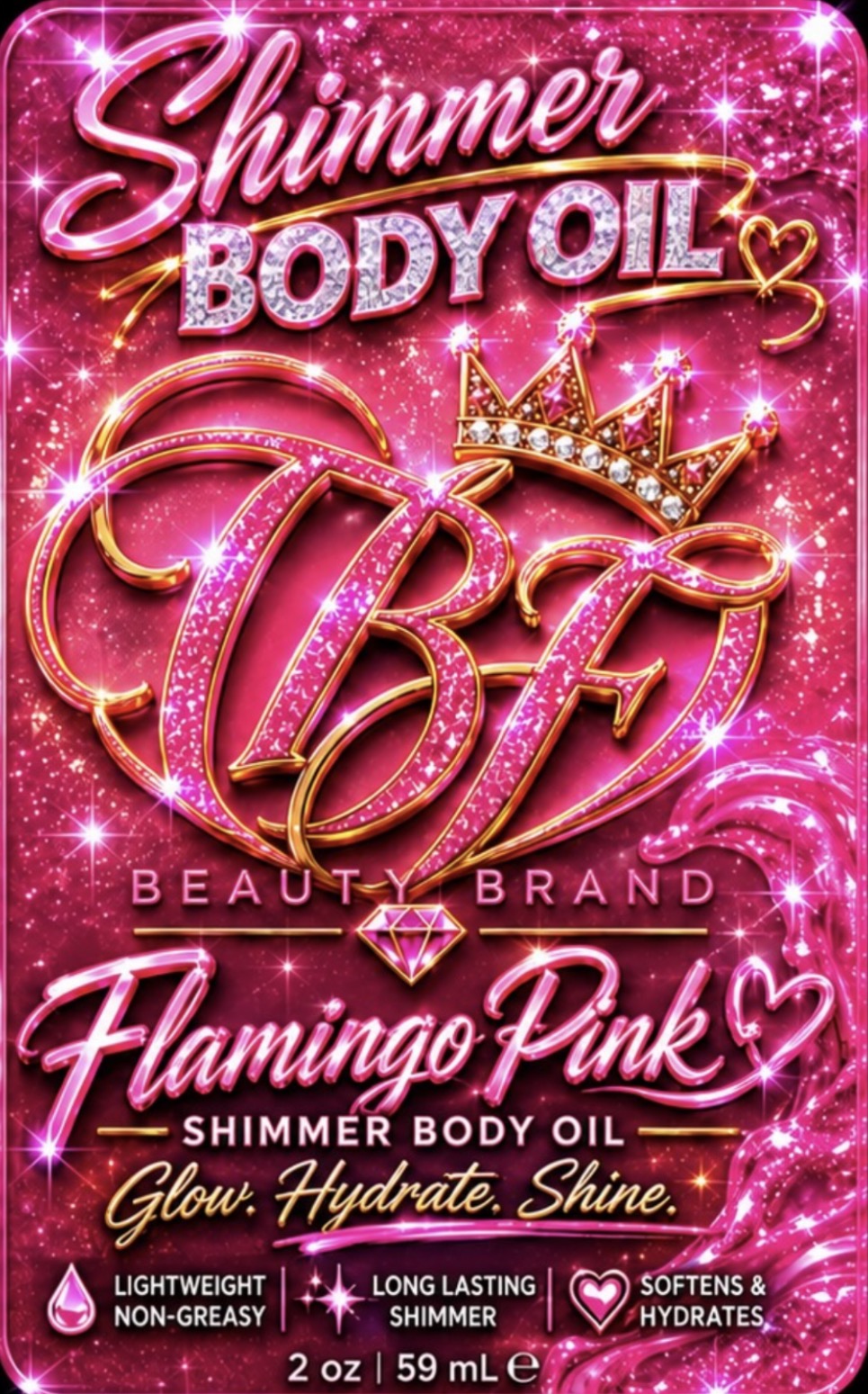 Shimmer body oil