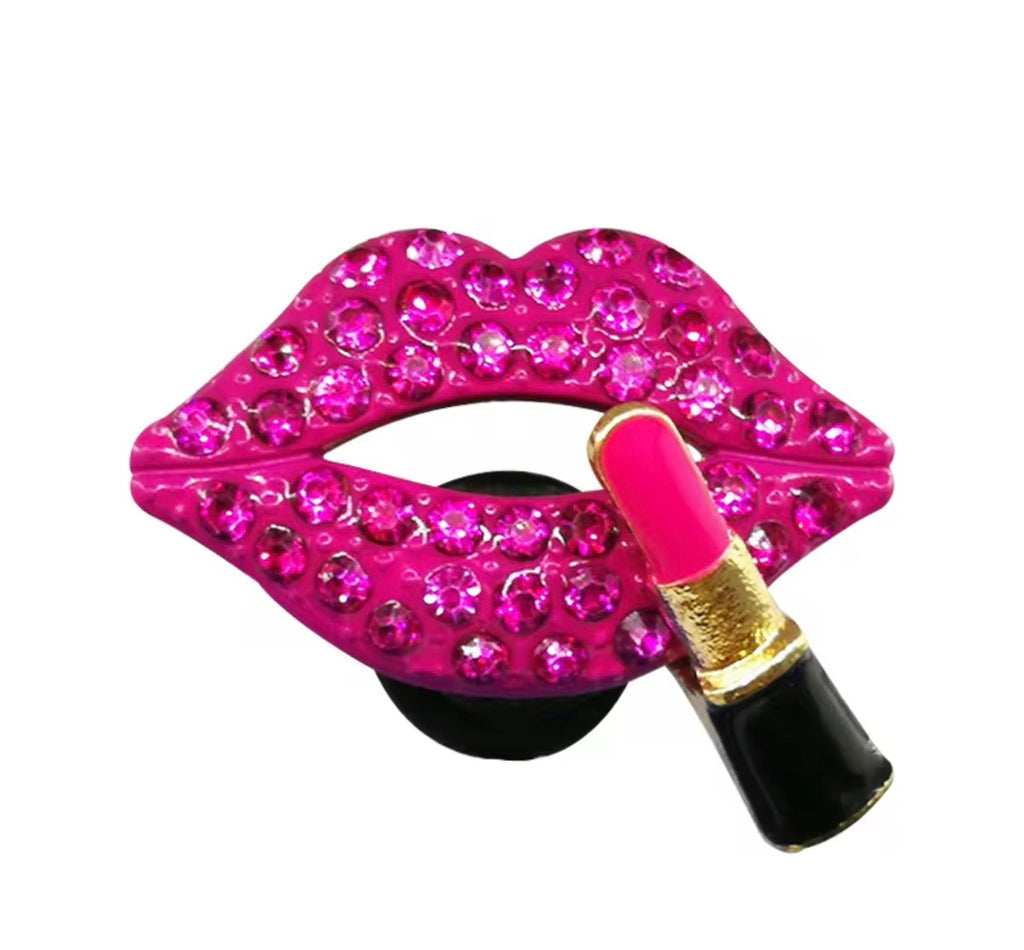 Pink lip stick charm