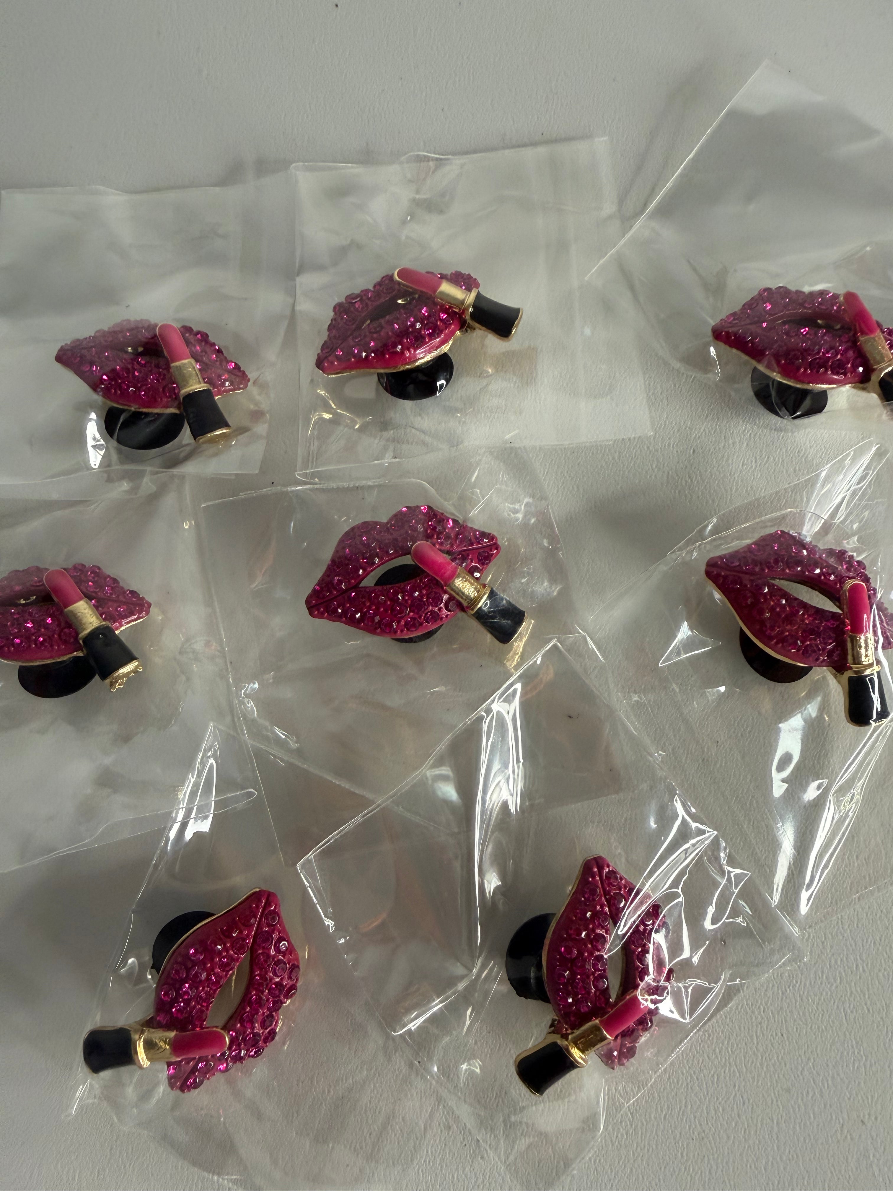 Pink lip stick charm