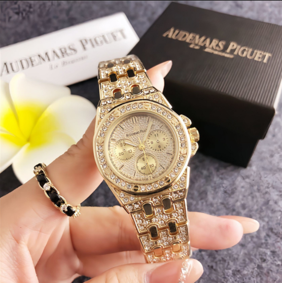 Gold Crystal Watch