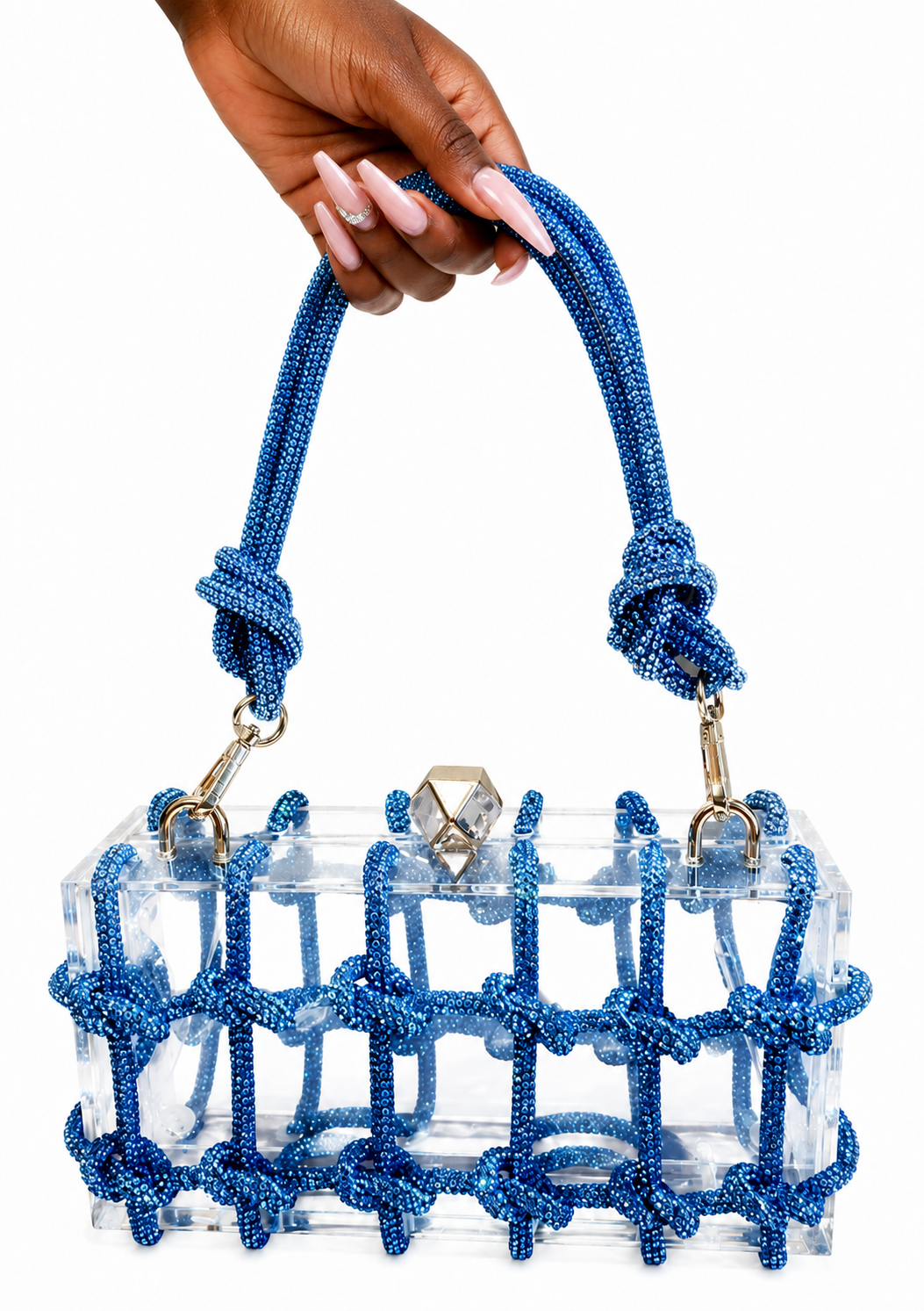Blue Crystal Handbag