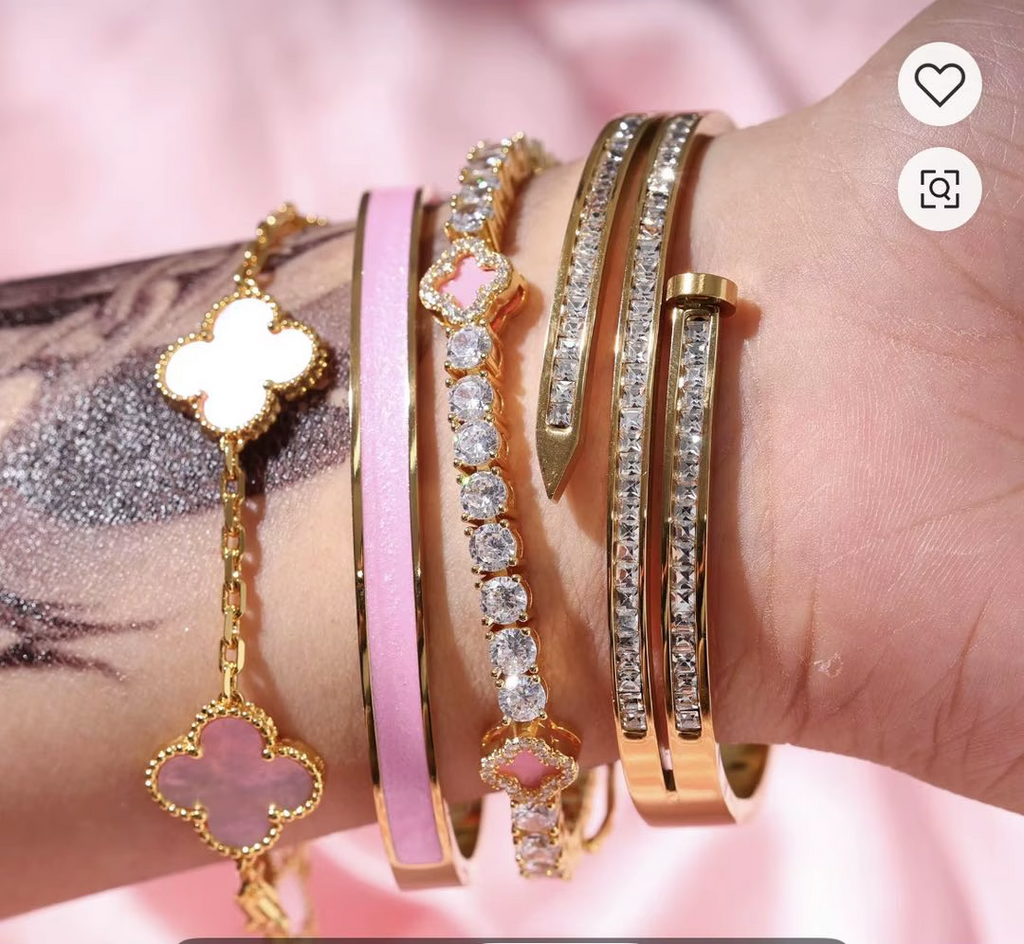Crystal Nail Cuff Bracelet