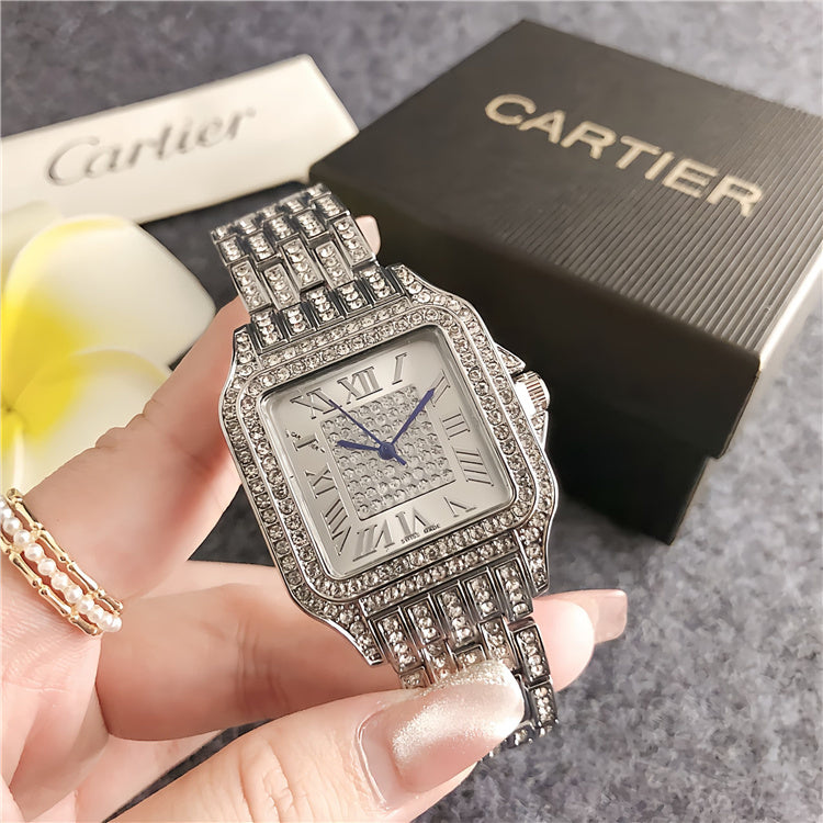 Silver Crystal Watch