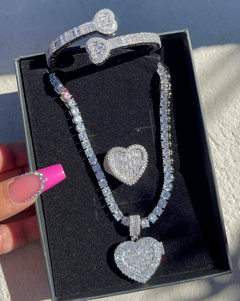 Iced Tennis Necklace Set (PRE-ORDER)
