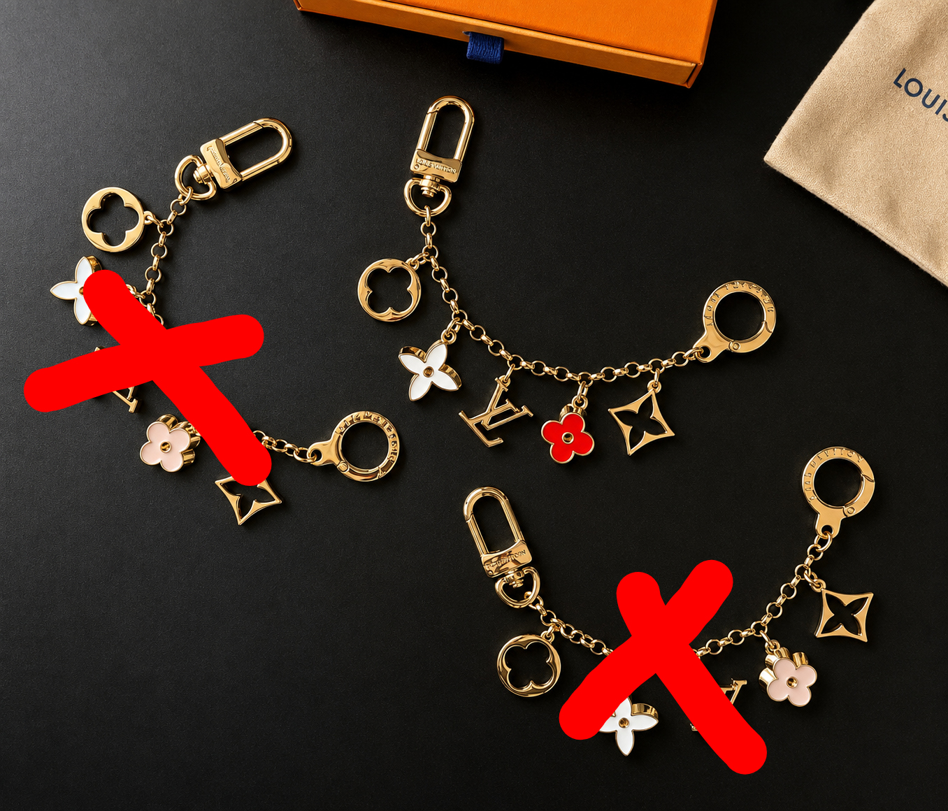 Louie BagCharm Red