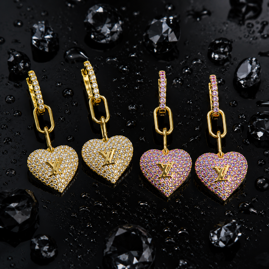 Heart Drop Earrings