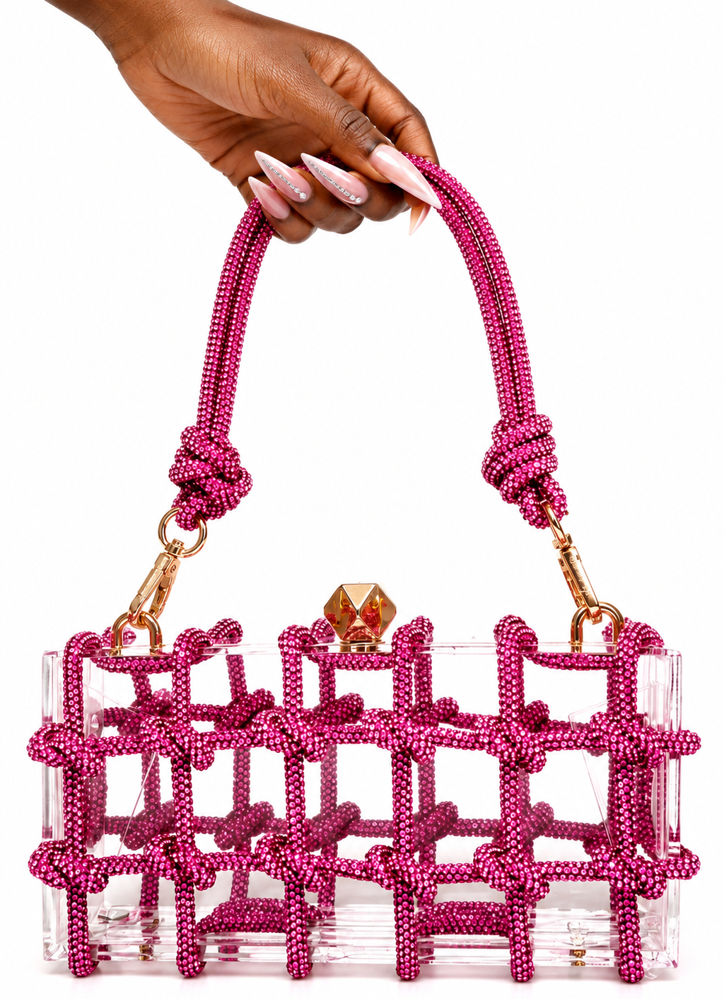 Pink Crystal Handbag