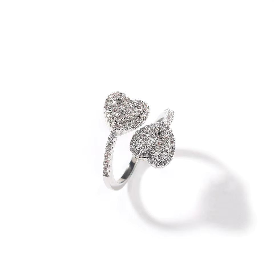Double Heart Jewelry Set