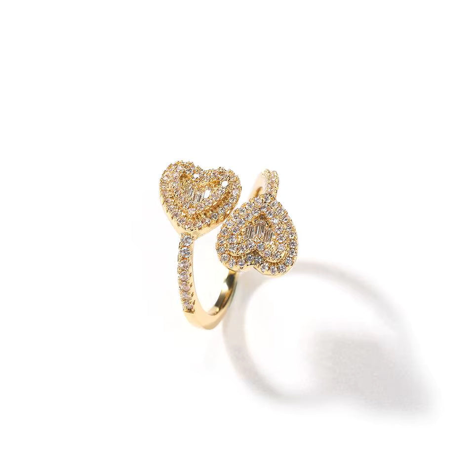 Double Heart Jewelry Set