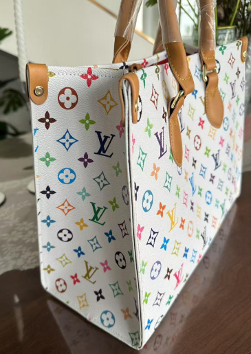 White Colorful Handbag